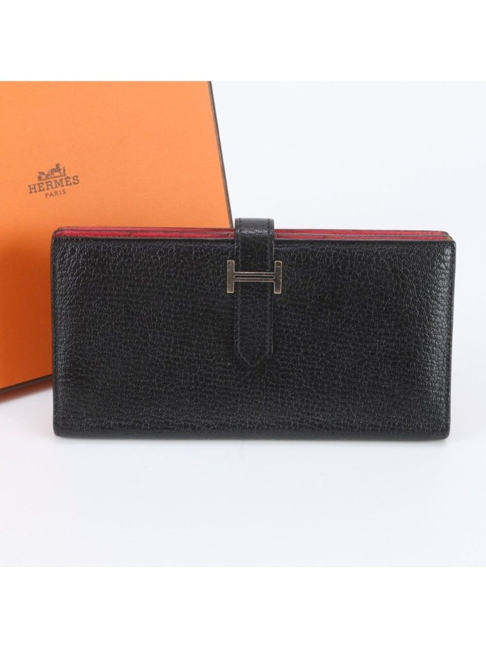 Hermes Bearn Soufflet Leather Wallet Bifold